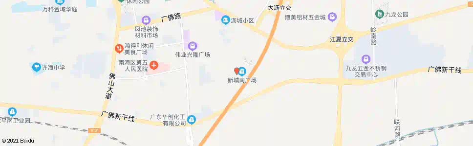 佛山城南市场_公交站地图_佛山公交_妙搜公交查询2025