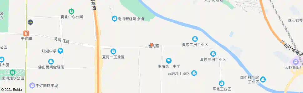 佛山夏南二_公交站地图_佛山公交_妙搜公交查询2025