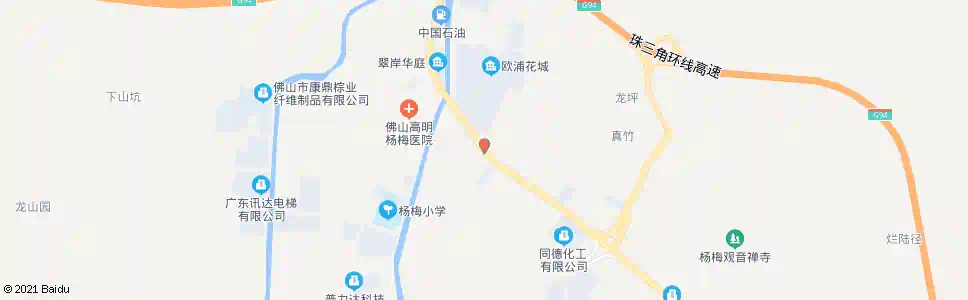 佛山杨梅村_公交站地图_佛山公交_妙搜公交查询2025