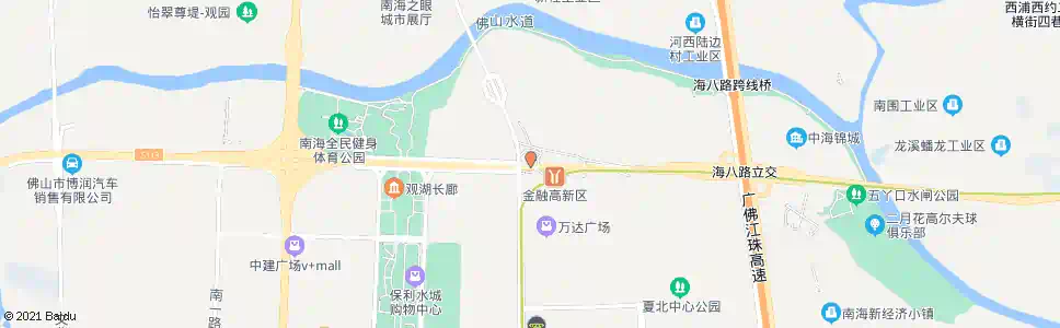 佛山海八桂澜路口_公交站地图_佛山公交_妙搜公交查询2025