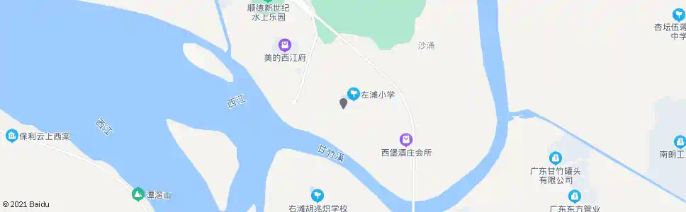 佛山左滩小学_公交站地图_佛山公交_妙搜公交查询2025