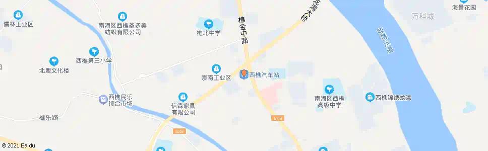 佛山西樵车站_公交站地图_佛山公交_妙搜公交查询2025