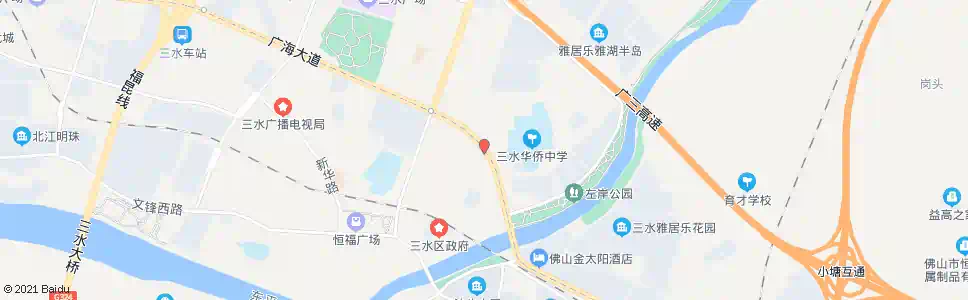 佛山三水商业城_公交站地图_佛山公交_妙搜公交查询2025