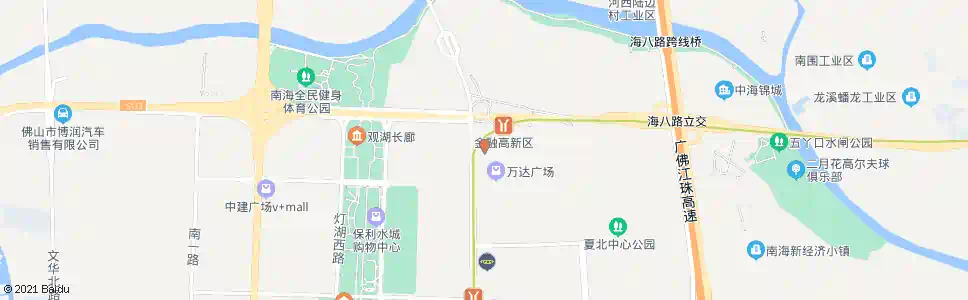 佛山万达广场公交总站_公交站地图_佛山公交_妙搜公交查询2025