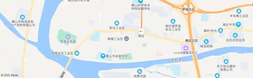 佛山高墩工业区_公交站地图_佛山公交_妙搜公交查询2025