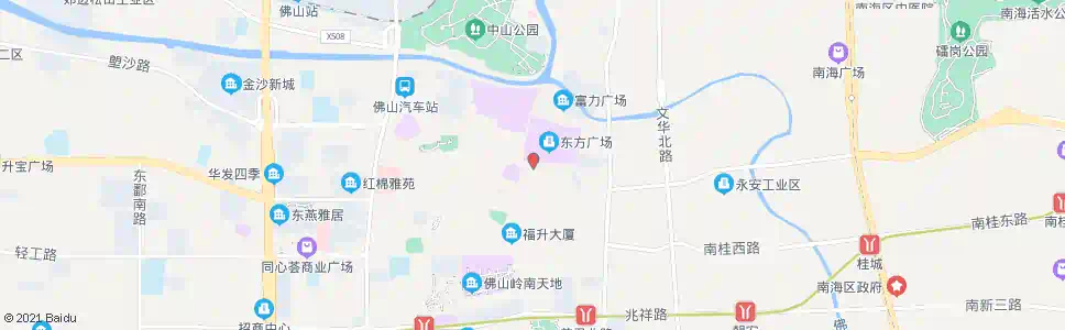 佛山东方广场B站_公交站地图_佛山公交_妙搜公交查询2025