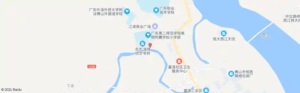 佛山富湾中学_公交站地图_佛山公交_妙搜公交查询2025