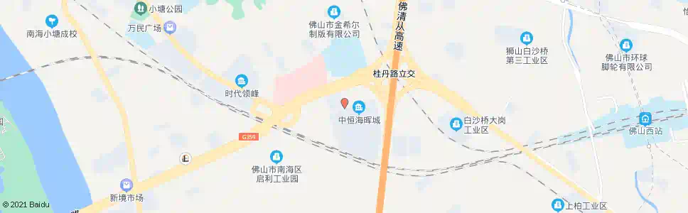 佛山中恒商业1街_公交站地图_佛山公交_妙搜公交查询2025