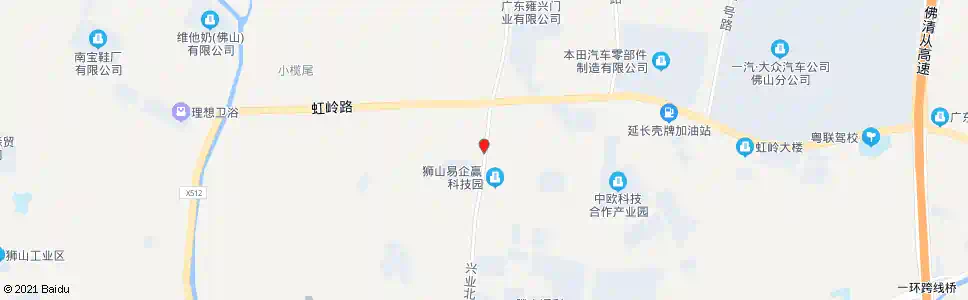 佛山兴业虹岭路口_公交站地图_佛山公交_妙搜公交查询2025