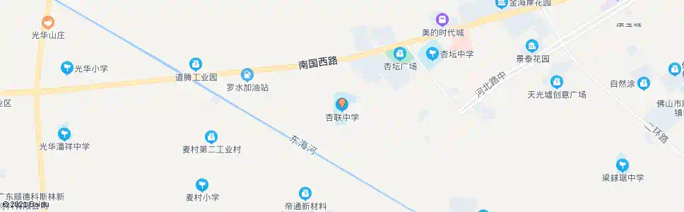 佛山杏联中学_公交站地图_佛山公交_妙搜公交查询2025
