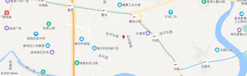 佛山桂城中学(原平洲高中)_公交站地图_佛山公交_妙搜公交查询2025
