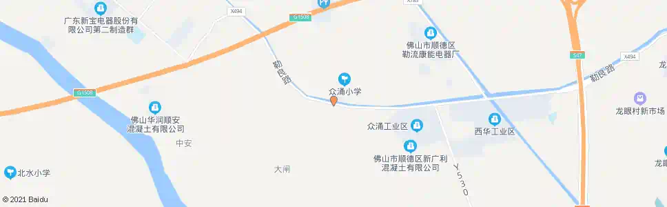 佛山众涌村_公交站地图_佛山公交_妙搜公交查询2025