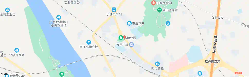 佛山小塘公园_公交站地图_佛山公交_妙搜公交查询2025
