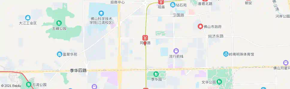 佛山同济路口_公交站地图_佛山公交_妙搜公交查询2025