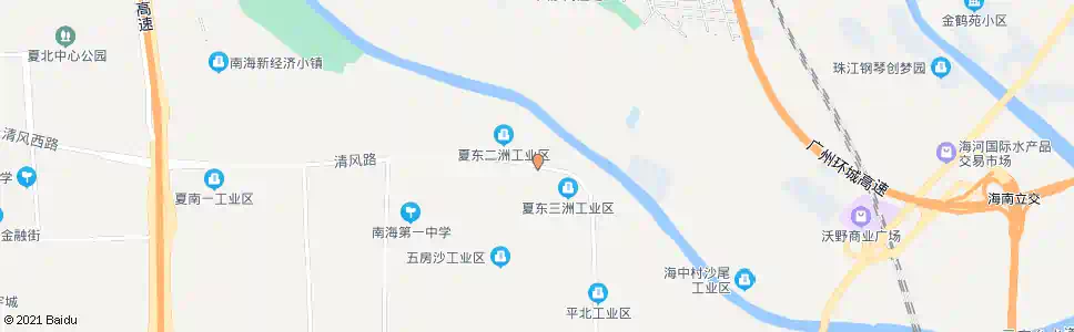 佛山三洲工业区_公交站地图_佛山公交_妙搜公交查询2025