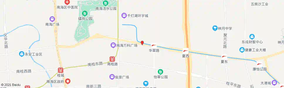 佛山夏新西路_公交站地图_佛山公交_妙搜公交查询2025