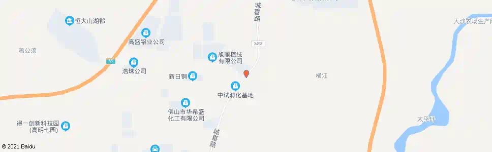 佛山高田_公交站地图_佛山公交_妙搜公交查询2025