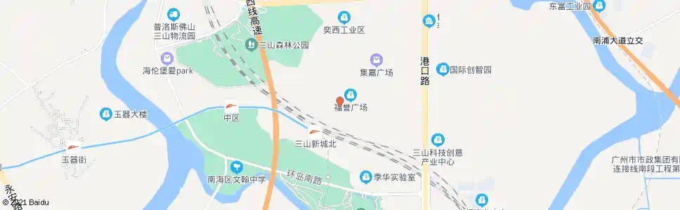 佛山新田地_公交站地图_佛山公交_妙搜公交查询2025