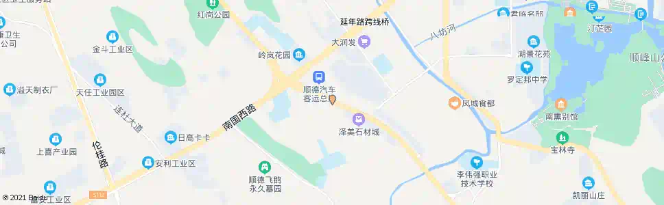 佛山大门牌坊(105国道)_公交站地图_佛山公交_妙搜公交查询2025