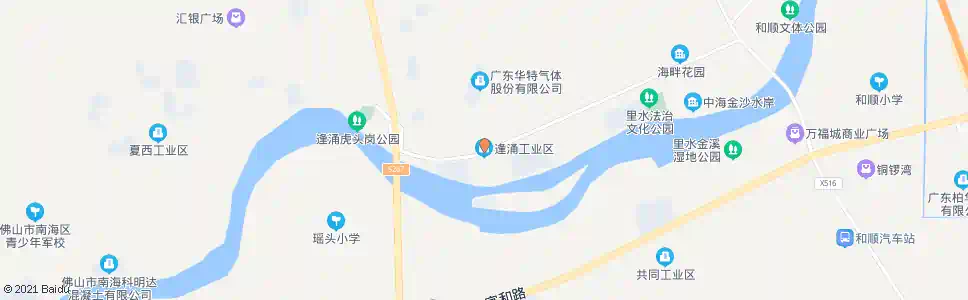 佛山逢涌工业园_公交站地图_佛山公交_妙搜公交查询2025