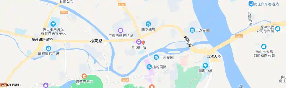 佛山新城广场_公交站地图_佛山公交_妙搜公交查询2025