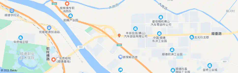 佛山五沙大桥收费站_公交站地图_佛山公交_妙搜公交查询2025