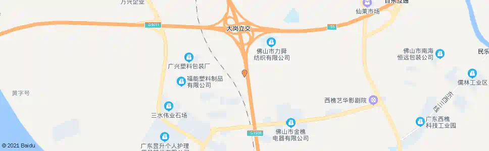 佛山百西简塘村_公交站地图_佛山公交_妙搜公交查询2025