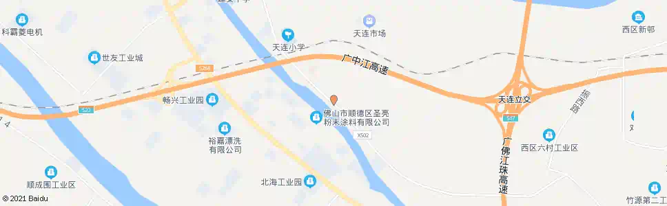 佛山天连黄蓬_公交站地图_佛山公交_妙搜公交查询2025