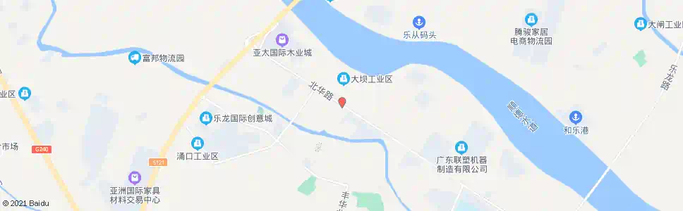 佛山大坝工业区_公交站地图_佛山公交_妙搜公交查询2025
