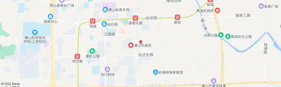 佛山普君南_公交站地图_佛山公交_妙搜公交查询2025