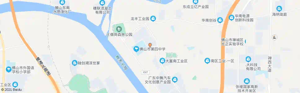 佛山佛山新四中_公交站地图_佛山公交_妙搜公交查询2025