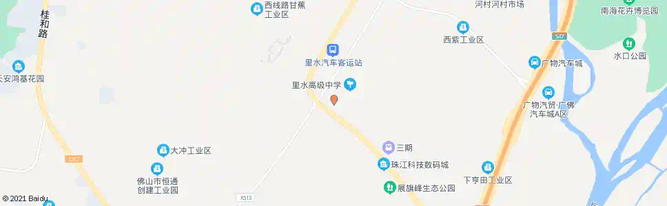 佛山旗峰小学_公交站地图_佛山公交_妙搜公交查询2025
