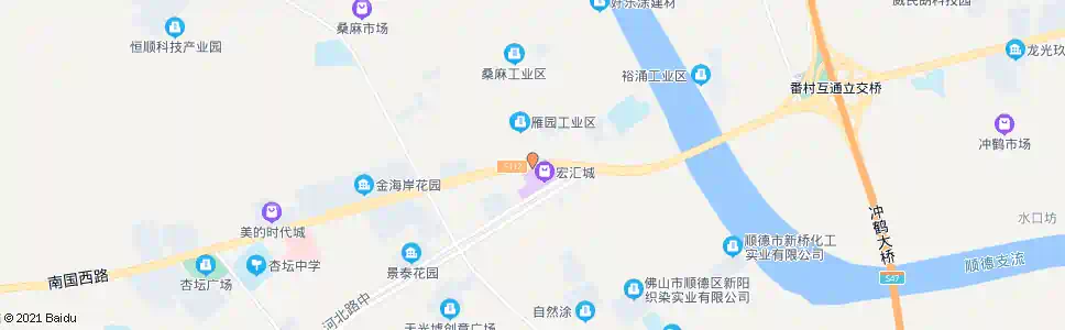 佛山雁园工业区_公交站地图_佛山公交_妙搜公交查询2025
