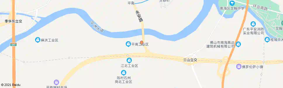 佛山平南工业区市场_公交站地图_佛山公交_妙搜公交查询2025