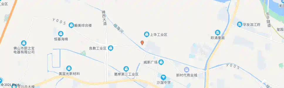 佛山上华工业区_公交站地图_佛山公交_妙搜公交查询2025