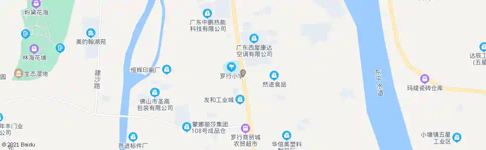 佛山罗行小学_公交站地图_佛山公交_妙搜公交查询2025