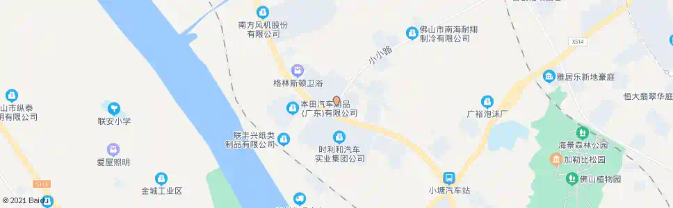 佛山小小路中_公交站地图_佛山公交_妙搜公交查询2025