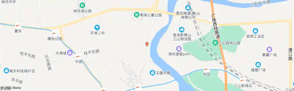 佛山平洲江滨公园_公交站地图_佛山公交_妙搜公交查询2025