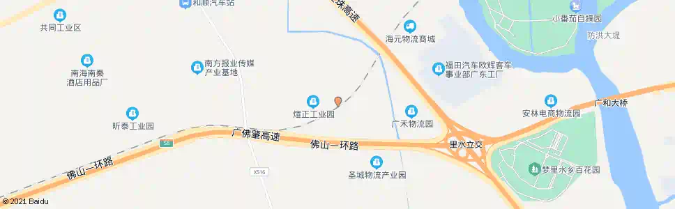 佛山白岗村总站_公交站地图_佛山公交_妙搜公交查询2025