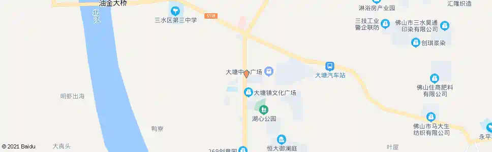 佛山大塘商业城_公交站地图_佛山公交_妙搜公交查询2025