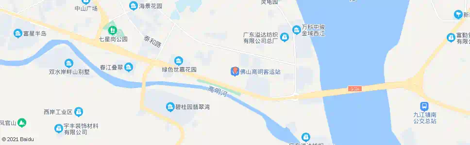 佛山高明客运港_公交站地图_佛山公交_妙搜公交查询2025