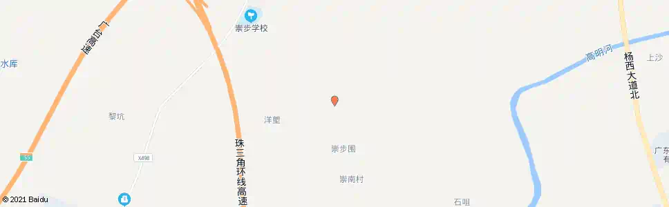 佛山崇北村_公交站地图_佛山公交_妙搜公交查询2025