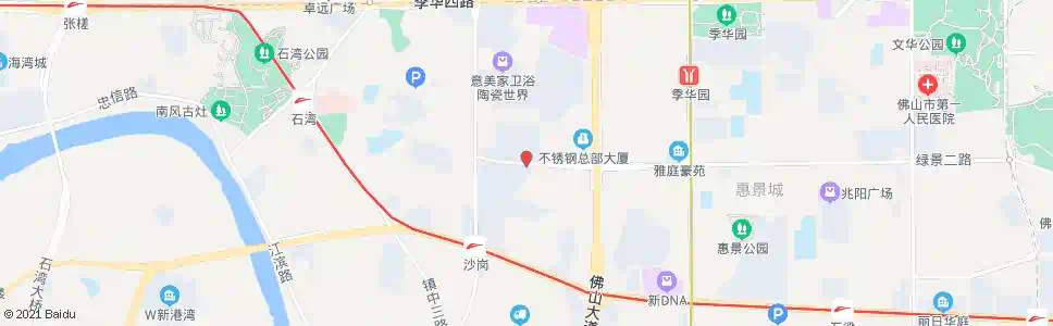 佛山绿景西路_公交站地图_佛山公交_妙搜公交查询2025