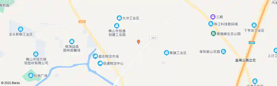 佛山大冲工业区路口_公交站地图_佛山公交_妙搜公交查询2025