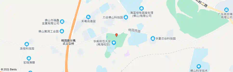 佛山华南师范大学北门(南海校区)_公交站地图_佛山公交_妙搜公交查询2025