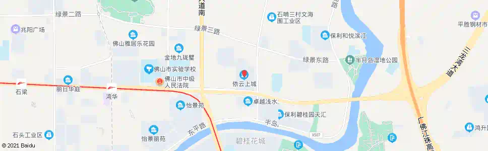 佛山依云上城总站_公交站地图_佛山公交_妙搜公交查询2025