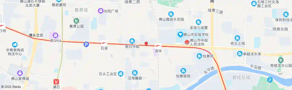 佛山东建康城_公交站地图_佛山公交_妙搜公交查询2025