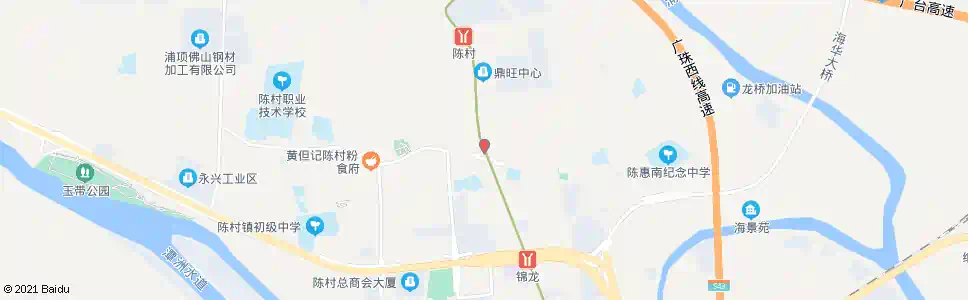 佛山白陈路陈村_公交站地图_佛山公交_妙搜公交查询2025