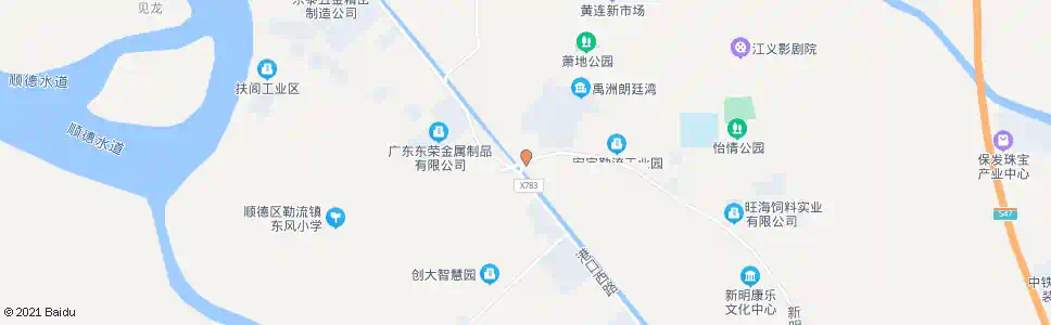 佛山新明坝咀_公交站地图_佛山公交_妙搜公交查询2025