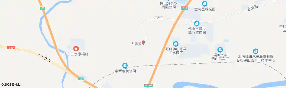 佛山黄边村_公交站地图_佛山公交_妙搜公交查询2025
